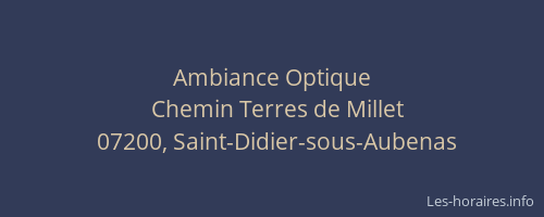 Ambiance Optique