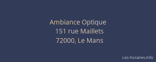 Ambiance Optique