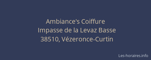 Ambiance's Coiffure