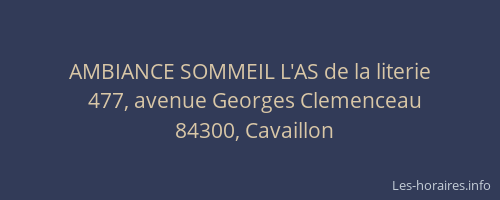 AMBIANCE SOMMEIL L'AS de la literie