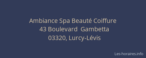 Ambiance Spa Beauté Coiffure