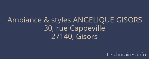 Ambiance & styles ANGELIQUE GISORS