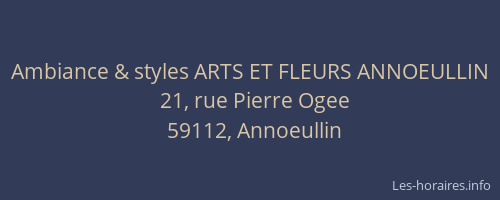 Ambiance & styles ARTS ET FLEURS ANNOEULLIN