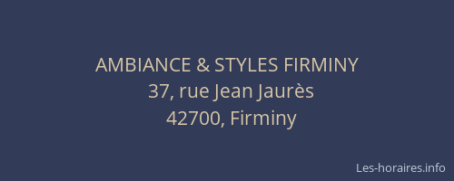 AMBIANCE & STYLES FIRMINY