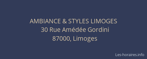 AMBIANCE & STYLES LIMOGES