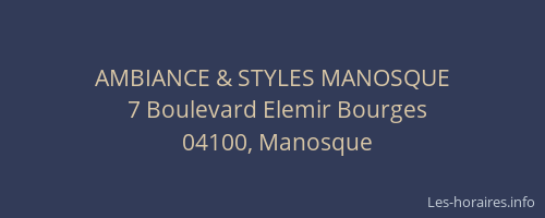 AMBIANCE & STYLES MANOSQUE