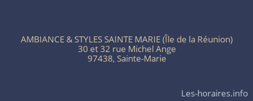 AMBIANCE & STYLES SAINTE MARIE (Île de la Réunion)