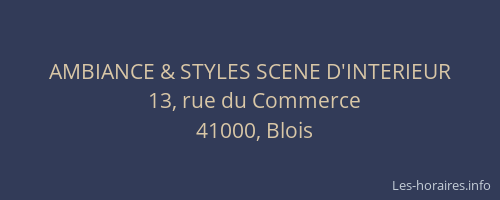 AMBIANCE & STYLES SCENE D'INTERIEUR