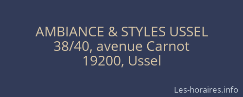 AMBIANCE & STYLES USSEL