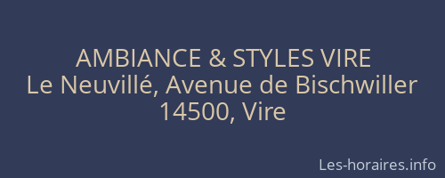 AMBIANCE & STYLES VIRE