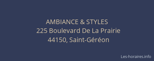 AMBIANCE & STYLES