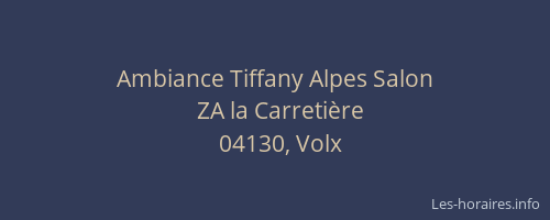 Ambiance Tiffany Alpes Salon
