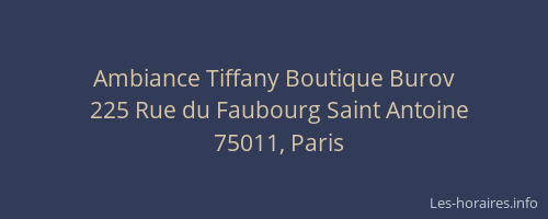 Ambiance Tiffany Boutique Burov