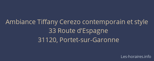 Ambiance Tiffany Cerezo contemporain et style