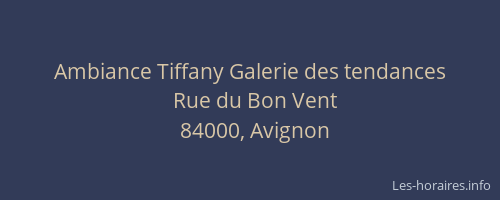 Ambiance Tiffany Galerie des tendances