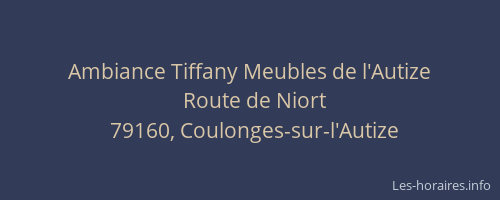 Ambiance Tiffany Meubles de l'Autize