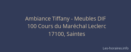 Ambiance Tiffany - Meubles DIF