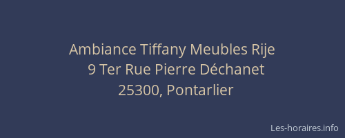 Ambiance Tiffany Meubles Rije