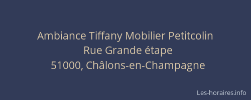 Ambiance Tiffany Mobilier Petitcolin