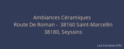 Ambiances C&eacute;ramiques