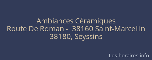 Ambiances Céramiques