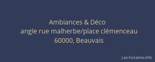 Ambiances & Déco