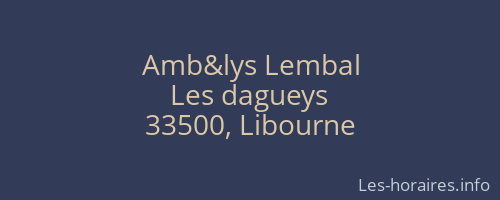 Amb&lys Lembal