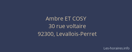 Ambre ET COSY