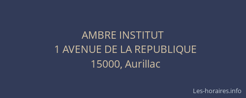 AMBRE INSTITUT