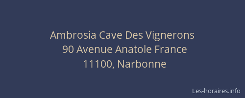 Ambrosia Cave Des Vignerons
