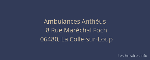 Ambulances Anthéus