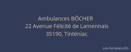 Ambulances BÔCHER