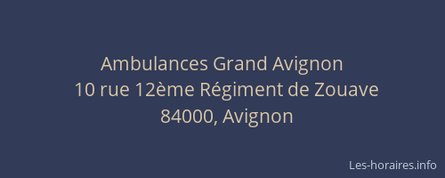 Ambulances Grand Avignon