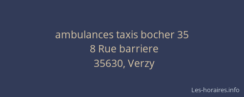 ambulances taxis bocher 35