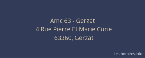 Amc 63 - Gerzat