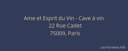 Ame et Esprit du Vin - Cave à vin