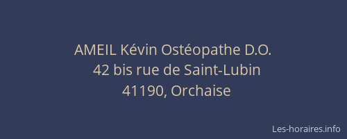 AMEIL Kévin Ostéopathe D.O.