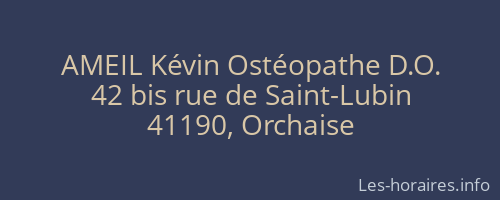 AMEIL Kévin Ostéopathe D.O.