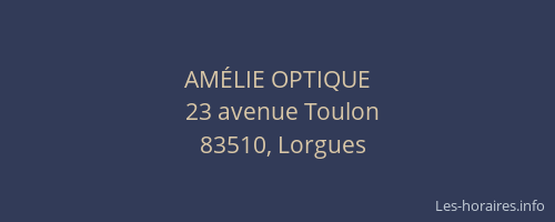 AMÉLIE OPTIQUE