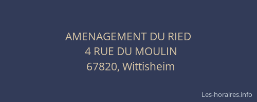 AMENAGEMENT DU RIED