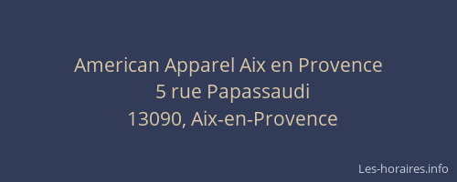 American Apparel Aix en Provence