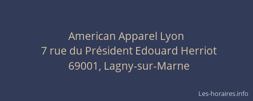 American Apparel Lyon