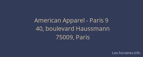 American Apparel - Paris 9