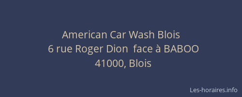 American Car Wash Blois