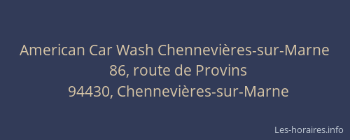 American Car Wash Chennevières-sur-Marne