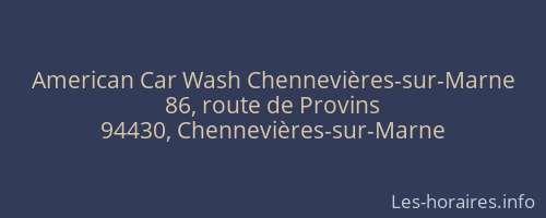 American Car Wash Chennevières-sur-Marne