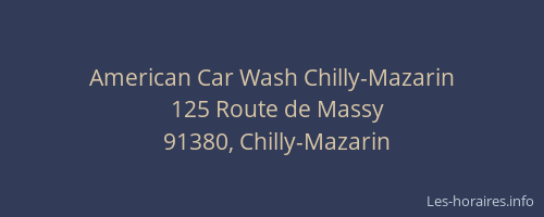 American Car Wash Chilly-Mazarin