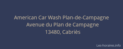 American Car Wash Plan-de-Campagne