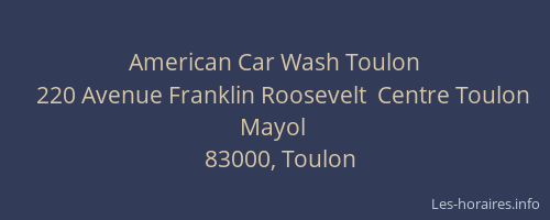 American Car Wash Toulon