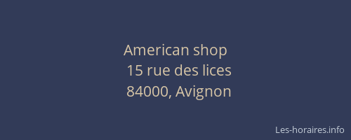 American shop